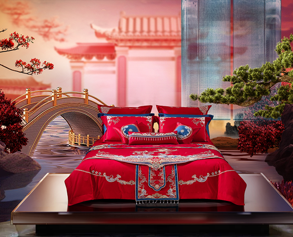 婚庆床品-完婚床上用品四件套图片_品牌_材质_面料_尺寸-1277星际电子家纺