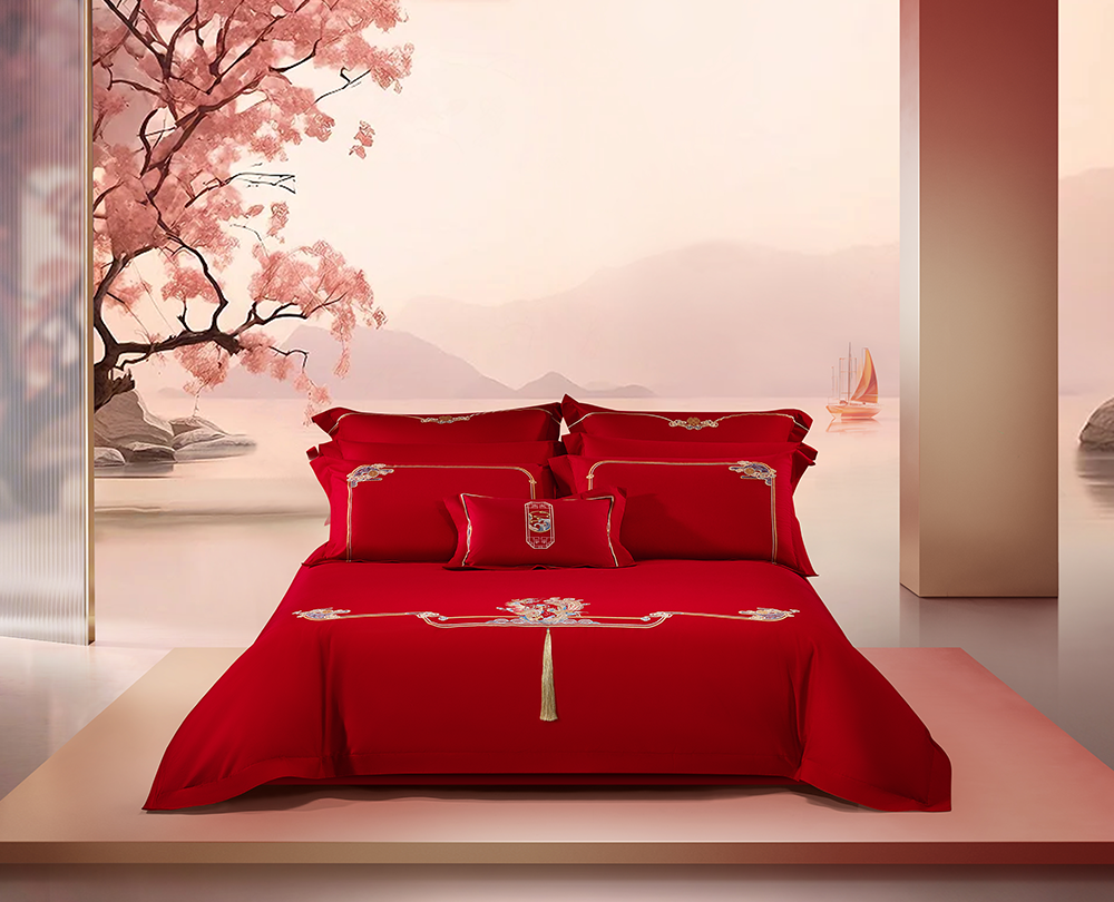 婚庆床品-完婚床上用品四件套图片_品牌_材质_面料_尺寸-1277星际电子家纺